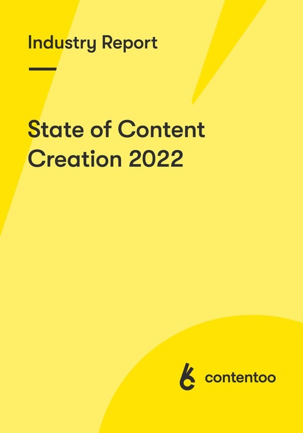 Contentoo Report State of Content Creation 2022 - Page 1